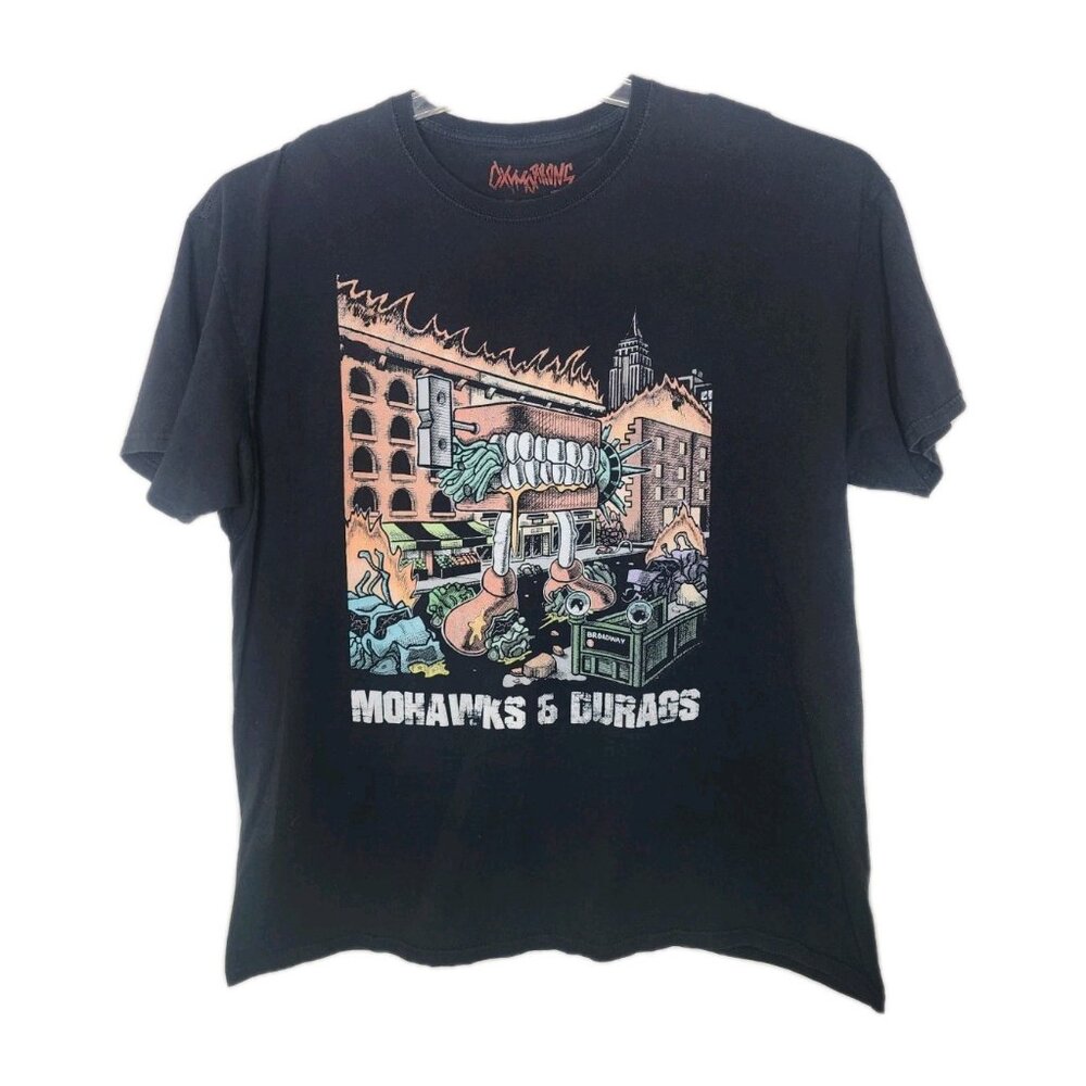 Oxymorrons Mohawks & Durags T-shirt Mens 2XL Rap Rock Band Tee Double Sided